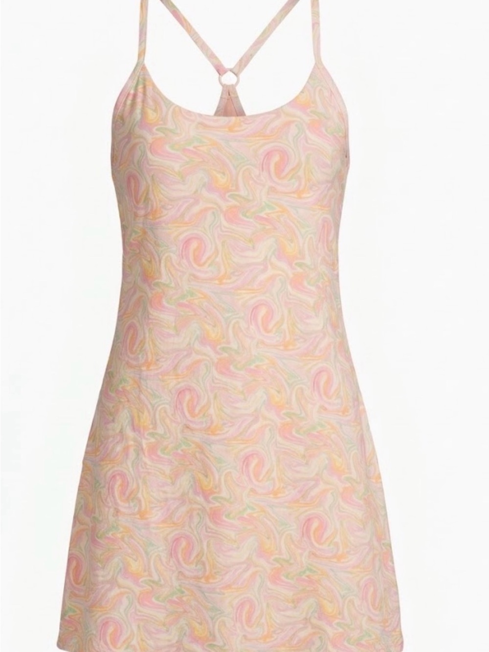 Outdoor Voices Pastel Swirl Tank Dress in Pink